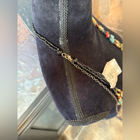 Chico’s belt, vintage, NWT, Blue Lagoon Belt mixed metals and stones. 2 strands - Picture 8 of 13